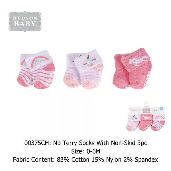 TERRY SOCKS WITH NON-SKID 3 PCS - 27586