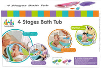 4 Stages - Newborn to Toddler - Baby Bath tub with Seat & Shower Toys-21541