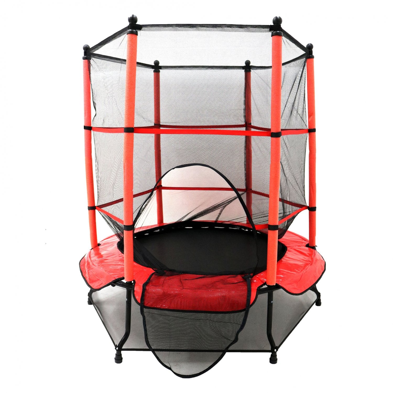 Kids Trampoline with Safety Net and Red Cover Garden Outdoor - JB55