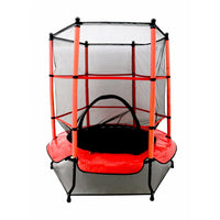 Kids Trampoline with Safety Net and Red Cover Garden Outdoor - JB55
