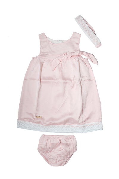 BABY CASUAL FANCY FROCK WITH HEAD BAND