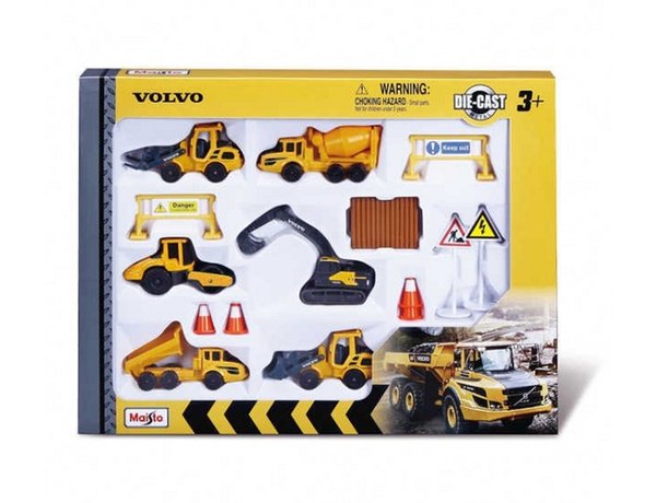 MAISTO 3" VOLVO CONSTRUCTION SET 6 - 22925