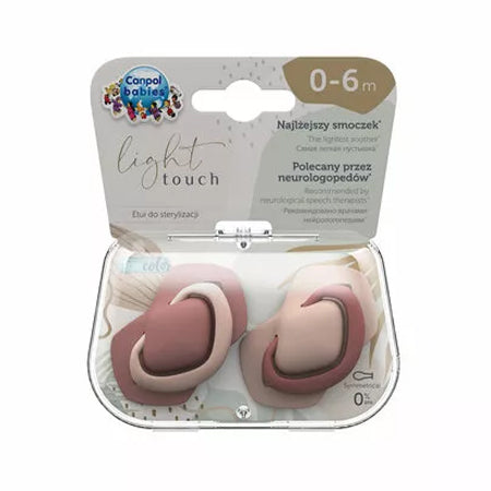 Canpol babies Silicone Symmetrical Soother 0-6m PURE COLOR  2 pcs - 22/655