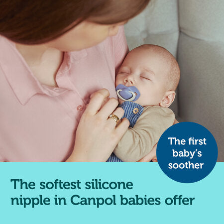 Canpol babies Silicone Symmetrical Soother 0-6m PURE COLOR  2 pcs - 22/655_bei