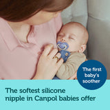 Canpol babies Silicone Symmetrical Soother 18m+ PURE COLOR  2 pcs - 22/657_blu