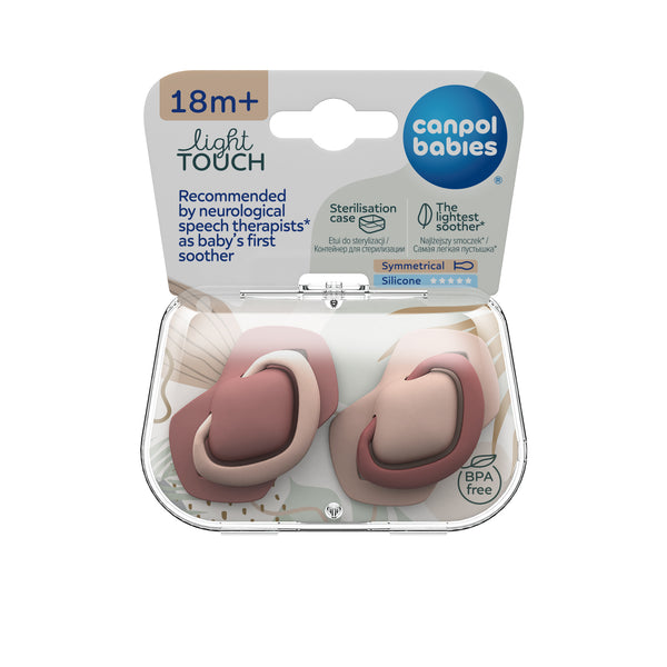 Canpol babies Silicone Symmetrical Soother 18m+ PURE COLOR  2 pcs - 22/657_pin