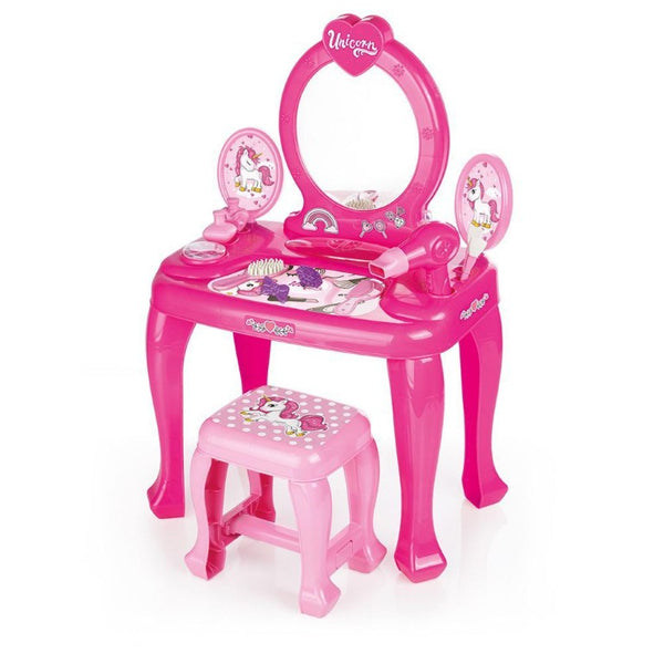 UNICORN VANITY TABLE & STOOL SET - 2561