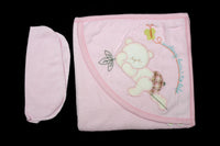 BABY HOODED BATH TOWEL WITH FACE TOWEL - 26657