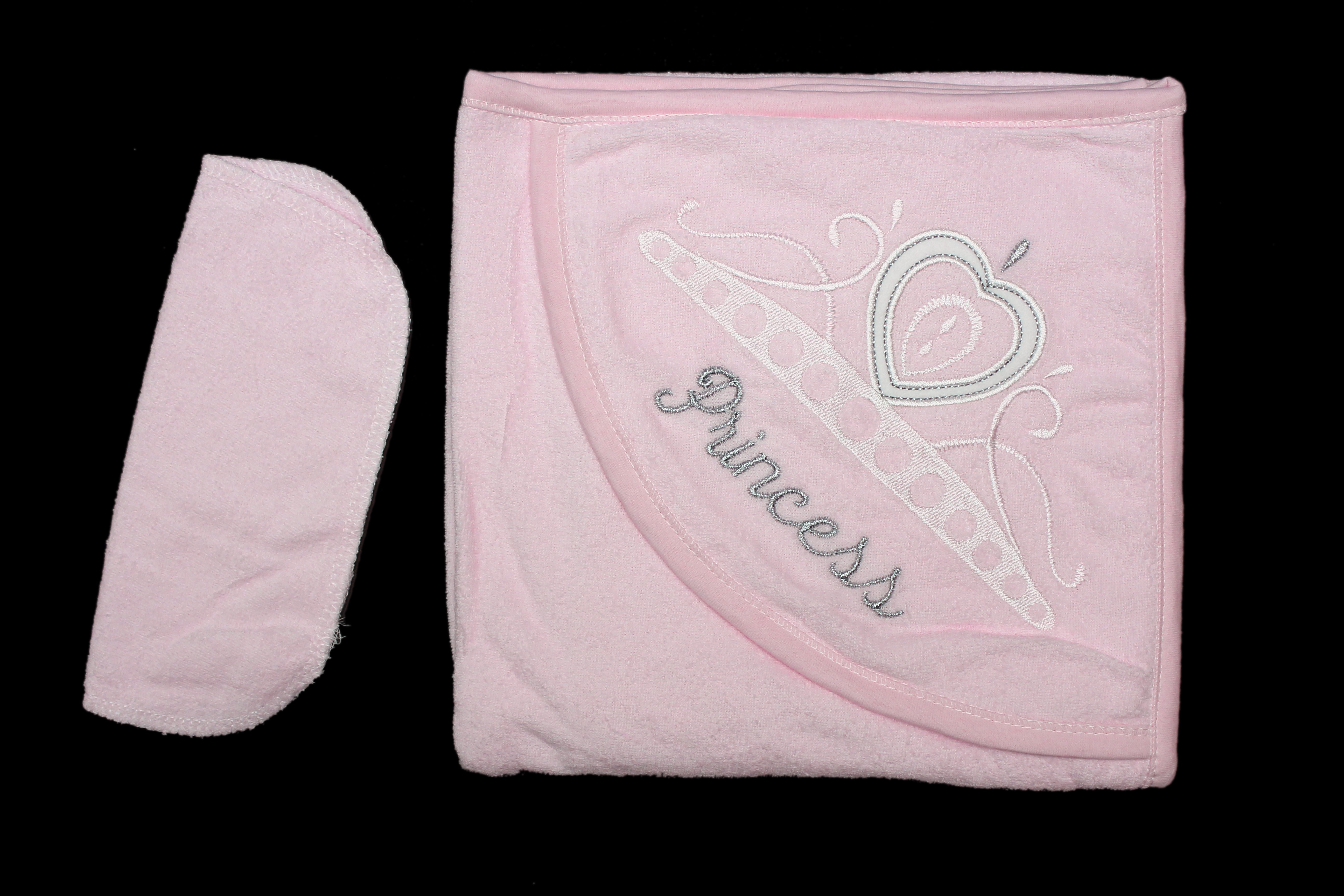 BABY HOODED BATH TOWEL WITH FACE TOWEL - 26658