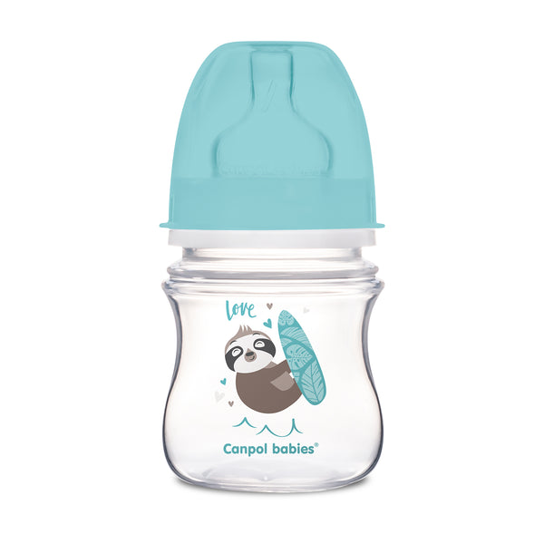 Canpol babies Anti-colic Wide Neck Bottle 120ml PP Easy Start EXOTIC ANIMALS - 35/220