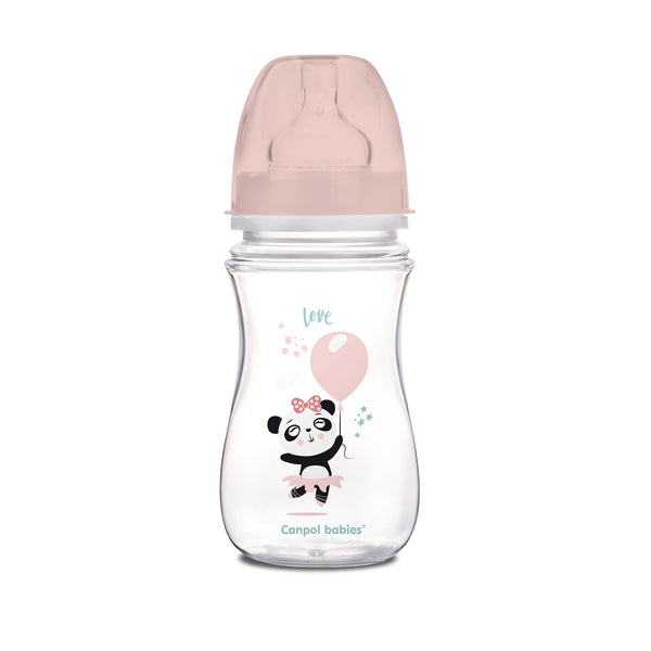 Canpol babies Anti-colic Wide Neck Bottle 240ml PP Easy Start EXOTIC ANIMALS - 35/221_pin