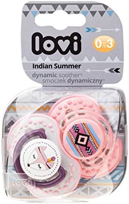 LOVI Silicone Dynamic Soother 0-3m 2 pcs Indian Summer Girl - 22/855