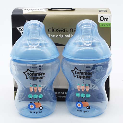 TT 422580 BLUE 2PK CLOSE TO NATURE TINTED BOTTLE 260ML/9OZ