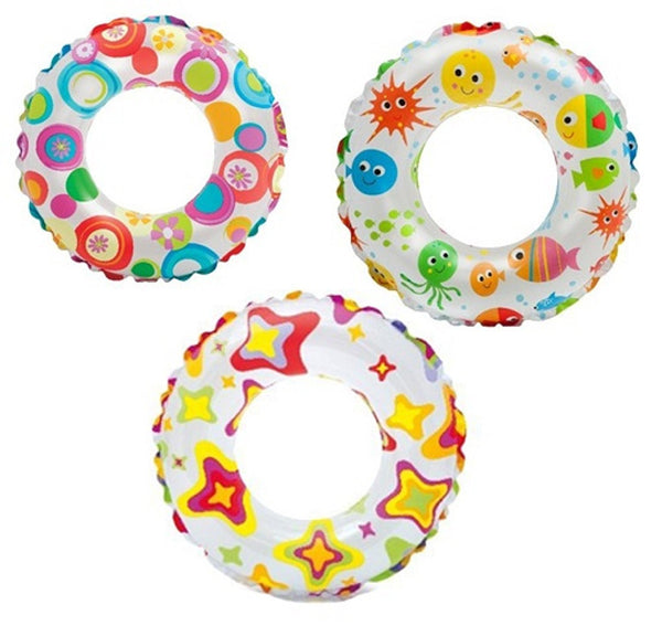 24IN LIVELY PRINT SWIM RINGS - 59241