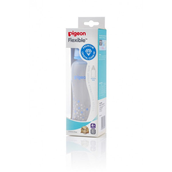 PP STREAM LINE PRINTED BOTTLE 250ML BLUE - A78284