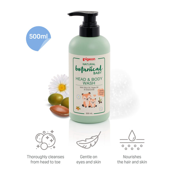 NATURAL BOTANICAL HEAD & BODY WASH 500ML - I78410