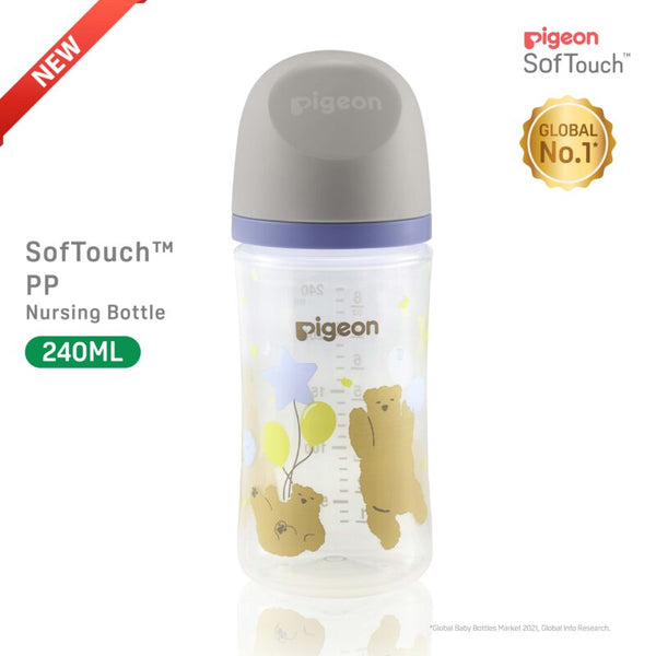 SOFTOUCH 3 WN FEEDER PP 240ML BEAR - A79459