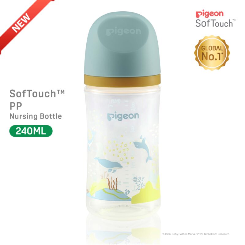 SOFTOUCH 3 WN FEEDER PP 240ML DOLPHIN - A79460