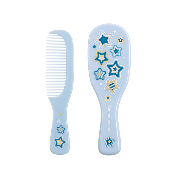 Baby Brush and Comb with Soft Natural Bristles - 7/406