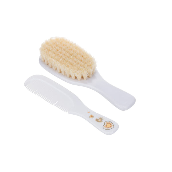 Baby Brush and Comb with Soft Natural Bristles - 7/406