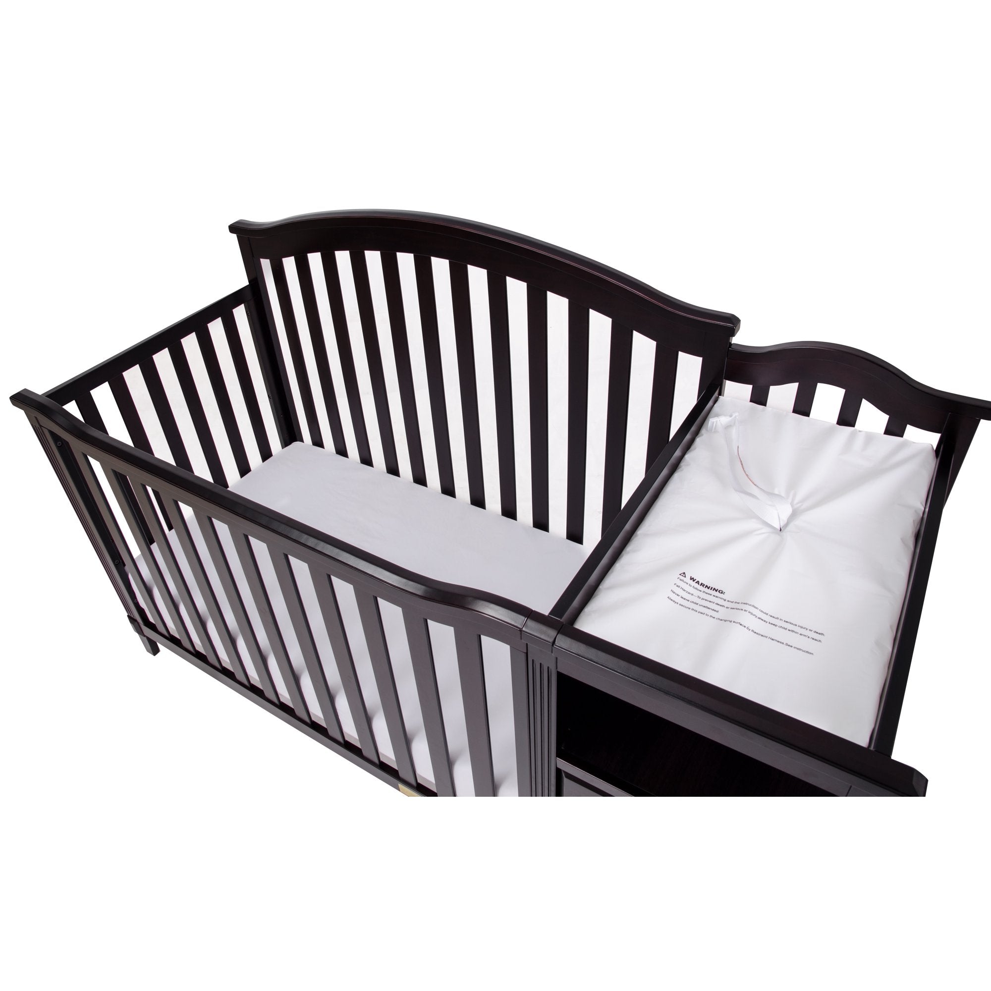 BABY WOODEN COT DLX WITH CHANGER TABLE - BC-1100-E