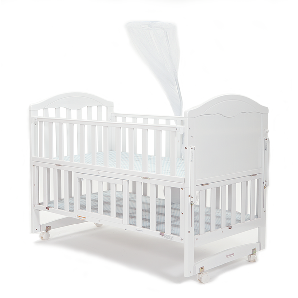 BABY WOODEN COT WHITE - CC-HX360-034