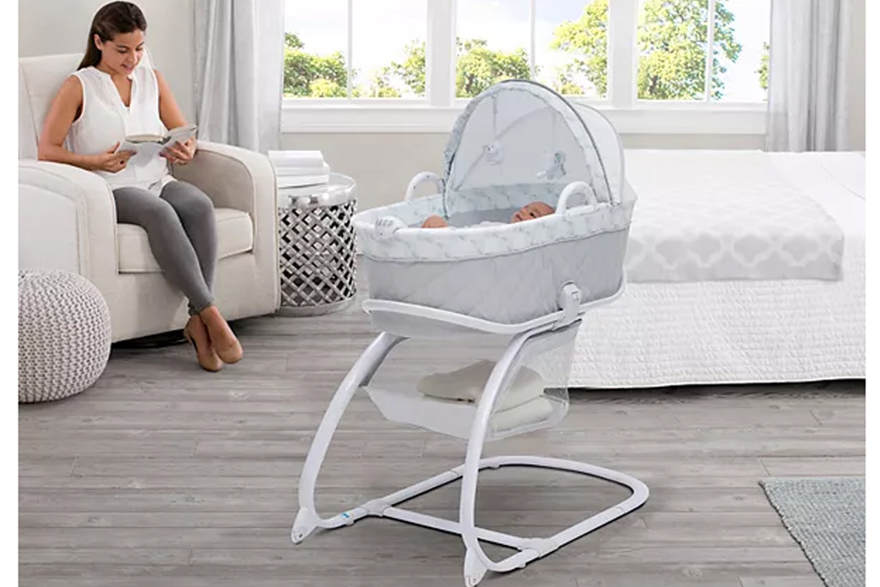 BABY CRADLE SWING 2 IN 1 & CARRY BASKET - CDL-63D87