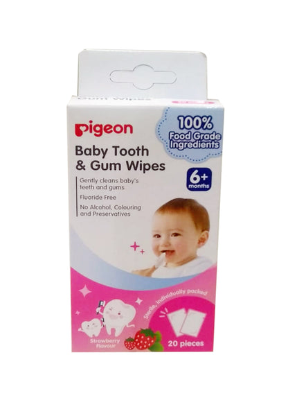 PIGEON BABY TOOTH & GUM WIPES STRAWBERRY - H78291-1
