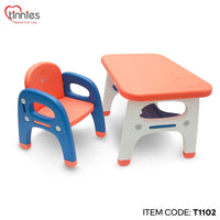 TINNIES CHILDREN TABLE SET BLUE ORANGE - T1102