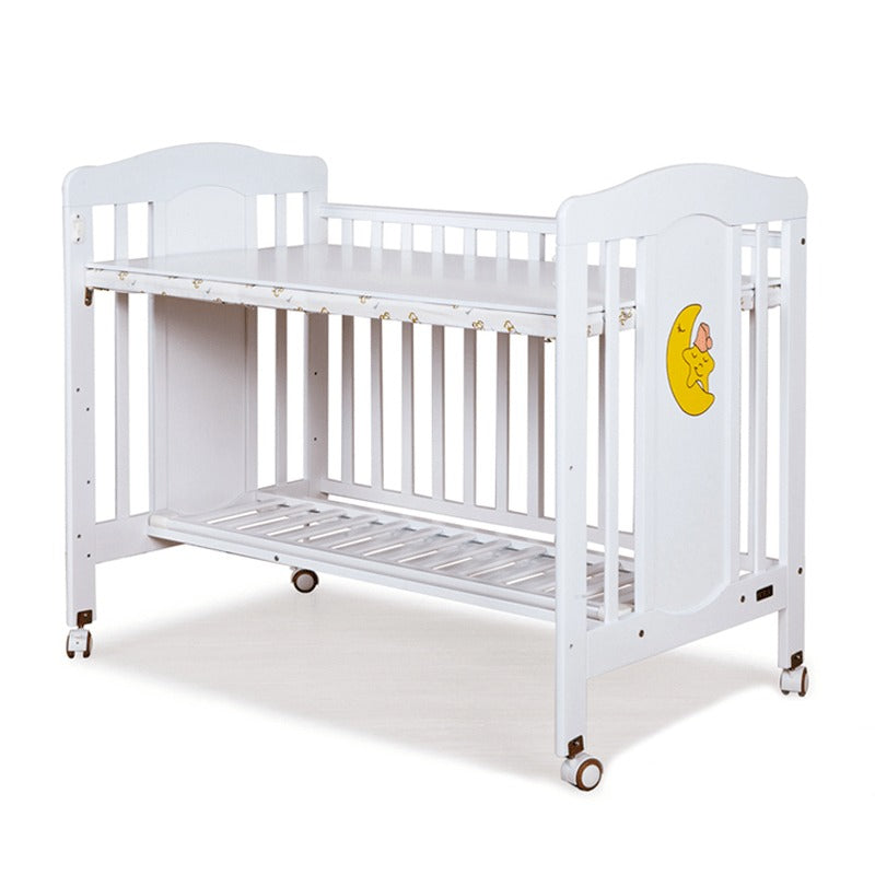 BABY WOODEN COT MOON STAR - 28627