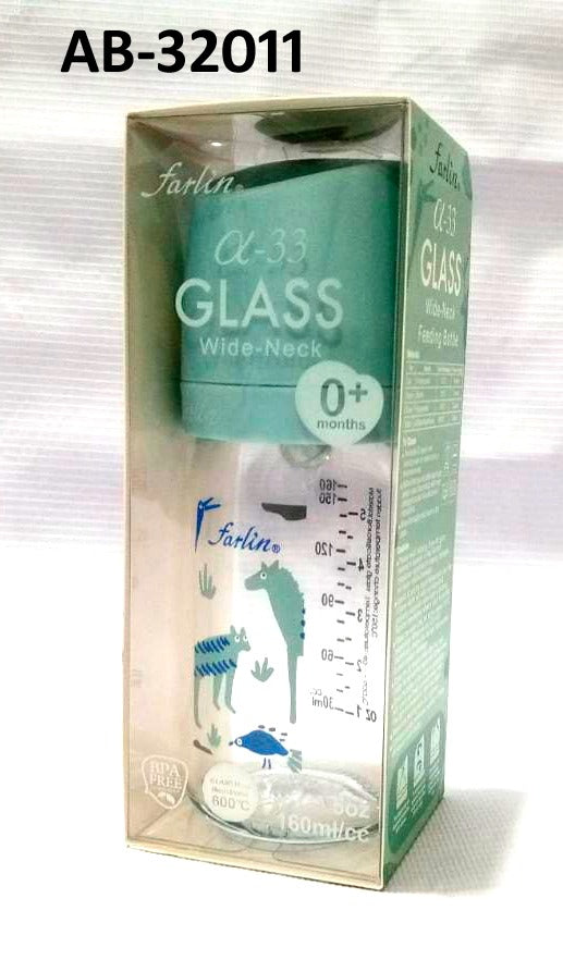 GLASS WIDE NECK FEEDER 160ML - AB-32011