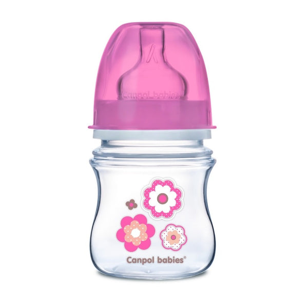 120 ml wide neck anti colic bottle Easy StartNewborn pink flowers - 35/216