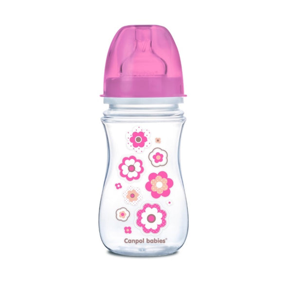 240 ml wide neck anti colic bottle Newborn baby pink flowers - 35/217