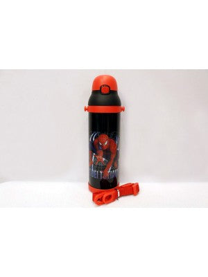 Spider Man Black Thermal Metallic Water Bottle