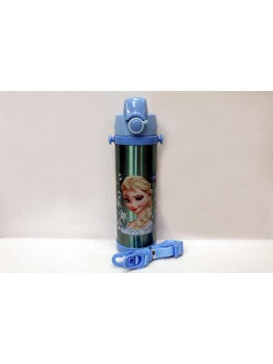 Frozen Blue Thermal Metallic Water Bottle