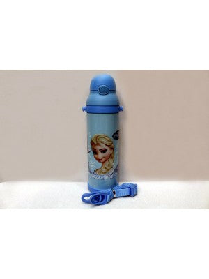 Frozen Blue Thermal Metallic Water Bottle
