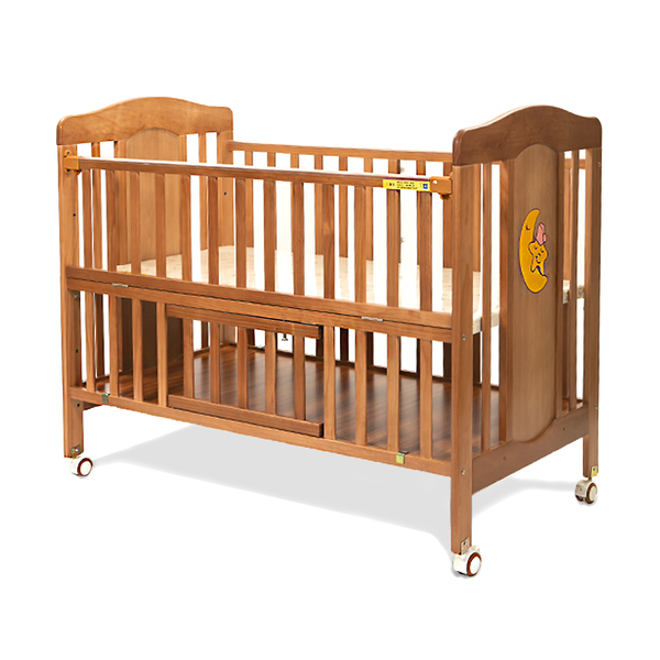 BABY WOODEN COT MOON STAR - 28627