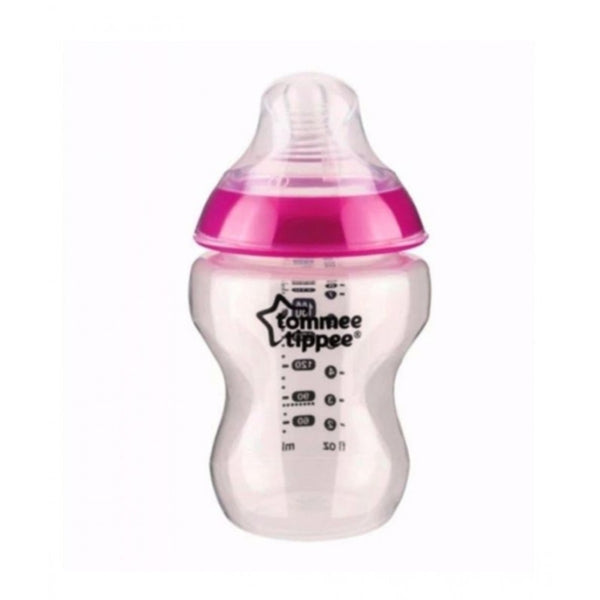 TT 422801 Closer To Nature 9oz/260ml PP Tinted Bottle (Single) - Clear PINK